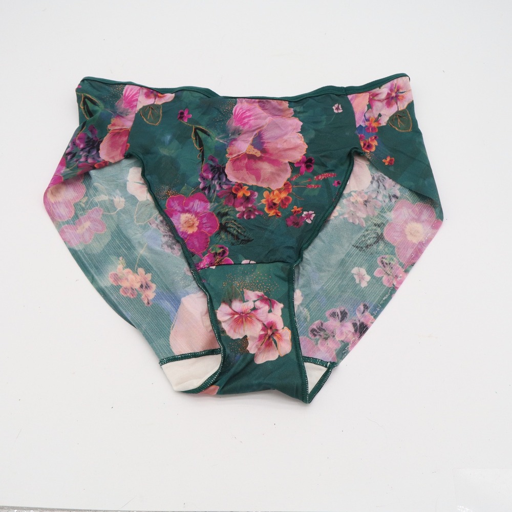 Soma Vanishing Edge Micro High Leg Panties XL Drama Blooms Mini Forest Floral